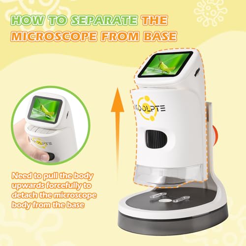 Handheld Digital Microscope for Kids, 1000X, 2.1'' HD LCD Screen