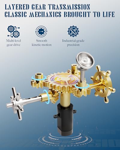 ROKR Navi Lighthouse Mechanical 3D Puzzle, Lighted DIY Building Set for Adults, Building Kits, Desk Decor & Birthday Gifts, Connectable to Mechmix Series
