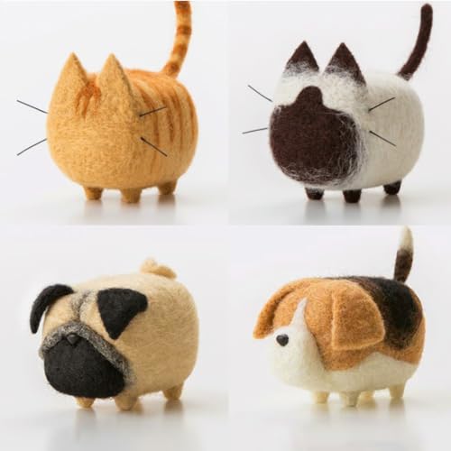 Truslin Needle Felting Kit, 4 Pcs Doll Making Needle Felting Starter Kit - color: 2# 4pcs