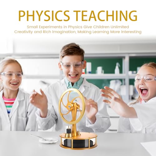 HZZ92 Upgrade Low Temperature Stirling Engine Kit Steam Heat Educational Model Classroom Teaching Stirling Engine Adult Desktop Educational Toys Brass Aluminum Stirling Engine- Gold - color: Gold