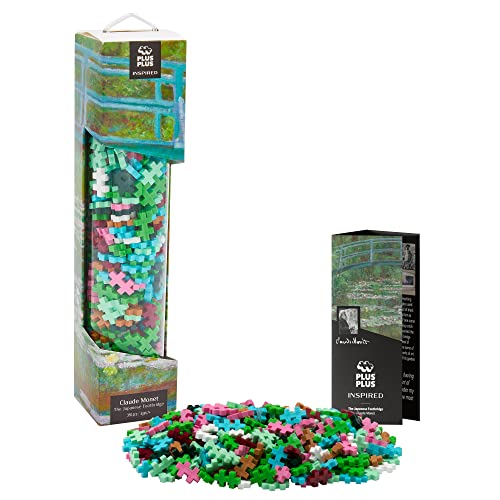 PLUS PLUS Inspired, Monet The Japanese Footbridge- Art Building Set 350 pc - color: Monet, the Japanese Footbridge