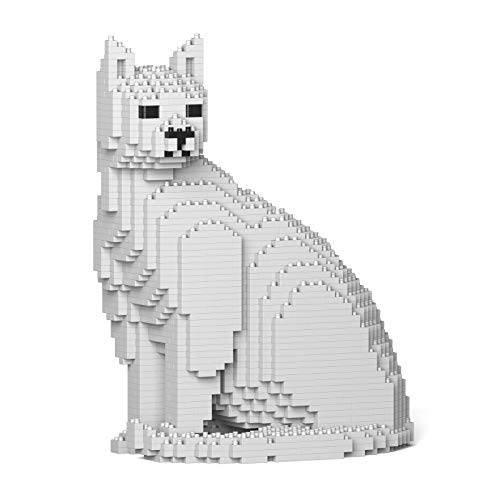 JEKCA Cat 06S-M01 | White Cat Plastic Building Blocks | Age 14+ - color: White