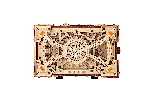 Wood Trick Enigma Chest Puzzle Box 3D Wooden Puzzles for Adults to Build - color: Enigma Chest