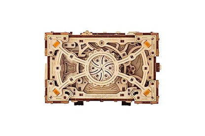 Wood Trick Enigma Chest Puzzle Box 3D Wooden Puzzles for Adults to Build - color: Enigma Chest