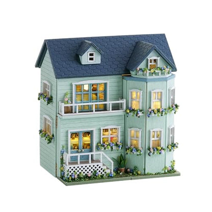 CUTEROOM DIY Miniature House Kit Wooden Craft Gift for Adult-Warm Manor