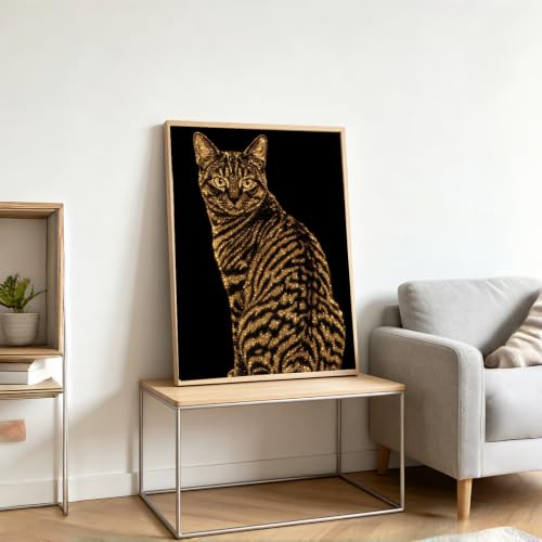 BYGFHLYW Cat 5D Diamond Painting Kit, Diamond Art for Adults12x16In - color: KM1142-1