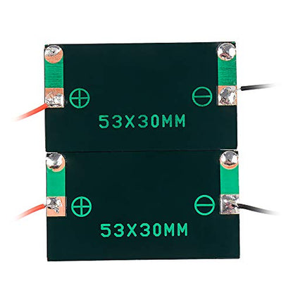 10Pcs 5V 30mA Mini Solar Panels for Mini Solar Cells DIY Electric Toy Materials Photovoltaic Cells Solar DIY System Kits 2.08"x1.18"(5V 30mA 53mmx30mm)