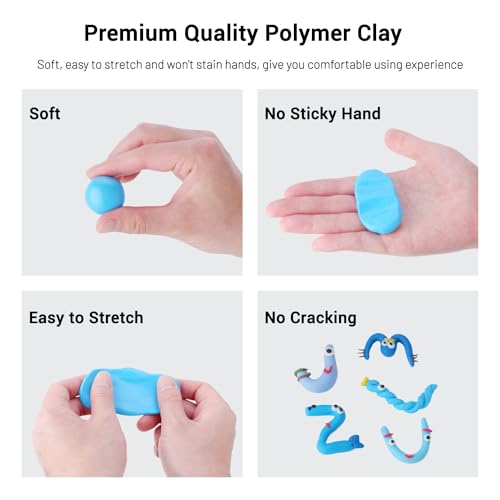 Artme Polymer Clay, 116 Colors Oven Bake Modeling Clay Starter Kits for Kids, Creative Polymer Clay Kit with Sculpting Tools and Jewelry Accessories, Non-Toxic, Ideal DIY Gifts for Adults and Teens