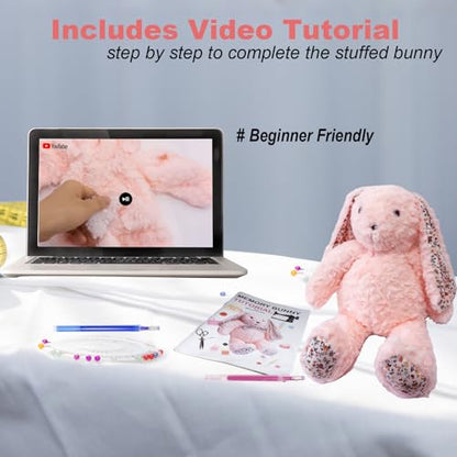 Topapfo 18 Inch Memory Bunny Patterns Templates for Sewing with Instruction, Beginners Friendly Stuffed Animal Easter Bunny Patterns Stencil Rulers Set