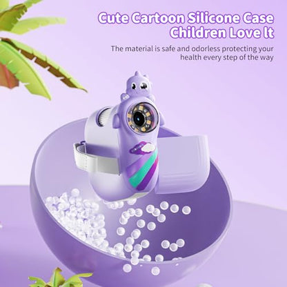 Microscope for Kids - 1080P Handheld Digital Microscope Portable Pocket 500X with 8 LED Lights 2'' LCD Screen Educational Science Christmas Birthday Gifts for Age 3 4 5 6 7 8 Girls Boys Purple - color: Purple