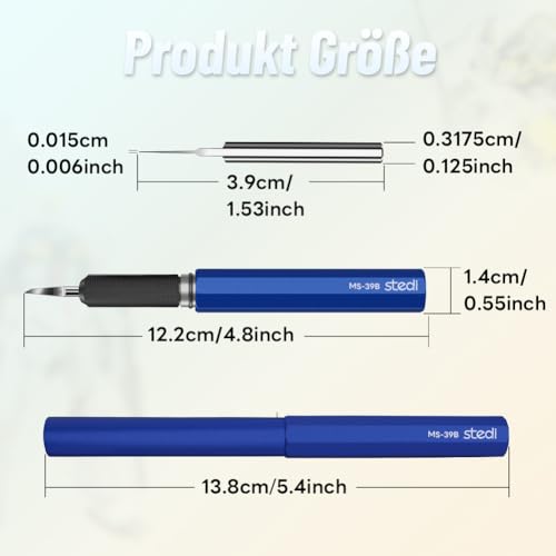 stedi Model Scriber Chisel,Tungsten steel Blades 0.15mm,for Modeling Hobby - style: Blue+0.15mm