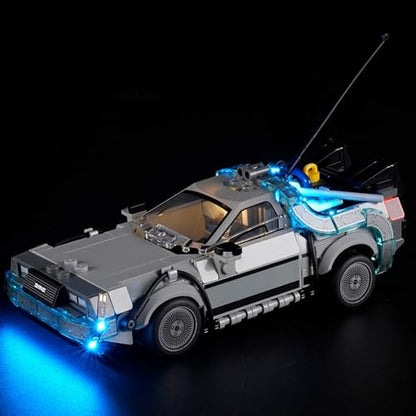 LED Light for Lego Speed Champions Time Machine from Back to The Future 77256 Set, Light Kit Compatible with Lego 77256 Building Blocks Model, Not Included The Model Set - style: 77256