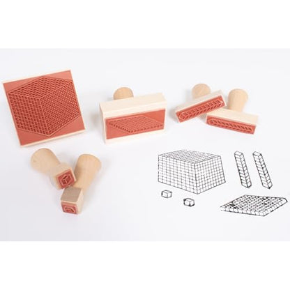 READY 2 LEARN Base 10 Block Stamps, Set of 6