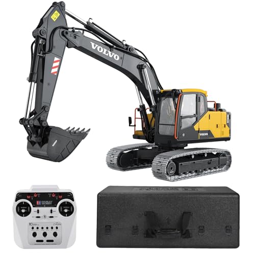 DOUBLE E Hobby Volvo EC160E Remote Control Excavator - 1:14 Full Metal RTR Electric Version E010
