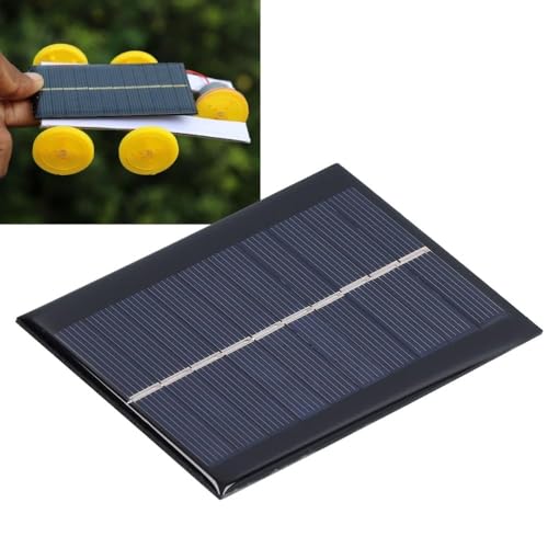 2Pcs 1W 5V Solar Panel Module – Polycrystalline Silicon Solar Cells for Outdoor Power Generation with Wind-Resisting Frame 100x70mm