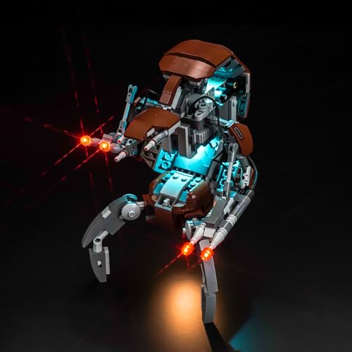 LocoLee LED Light Kit Compatible with Lego Droideka 75381(No Models Only Light) Creative Lighting Set Accessories Compatible with Lego Droideka 75381 Set