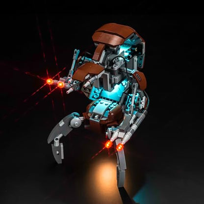 LocoLee LED Light Kit Compatible with Lego Droideka 75381(No Models Only Light) Creative Lighting Set Accessories Compatible with Lego Droideka 75381 Set