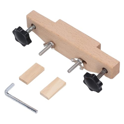 Generic Guitar Bridge Clamp, Maple Wood and Metal Guitar Bridge Holding Repair Luthier Tool with Cork Spacers and L Wrench, for Home and Repair Stores