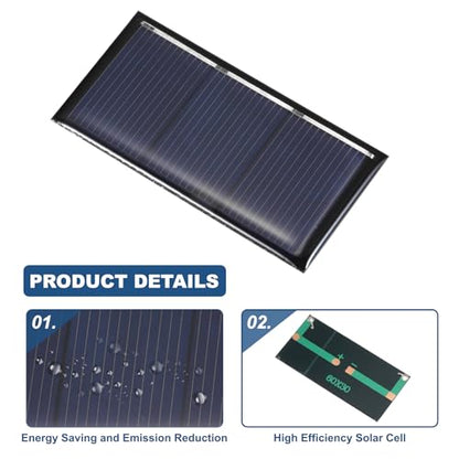MECCANIXITY 8PCS 1.5V 0.24W 0.16A Mini Solar Panels for Solar Power, Small Solar Photovoltaic Cells Charge DIY Electric Toy Materials Solar System Kits, 2.36" x 1.18" - style: 1.5V 0.24W 0.16A