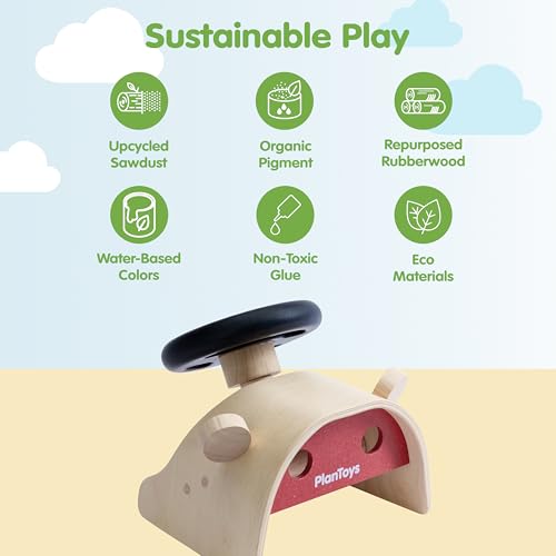 PlanToys® Wooden Driving Console Montessori Kids Pretend Play Dashboard Toy - color: Driving Console