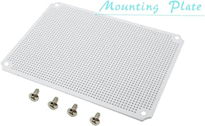 Zulkit Junction Box ABS Plastic Waterproof IP65 Electrical Boxes Hinged Shell Clear Cover Outdoor Universal Project Enclosure with Mounting Plate and Wall Brackets 15.7x11.8 x6.7 inch(400x300x170mm) - size: 15.75" x 11.8" x 6.7"