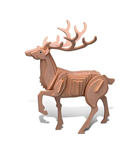 Puzzled Deer 3D Woodcraft Jigsaw Construction Puzzle Kit Model - 38 Pieces