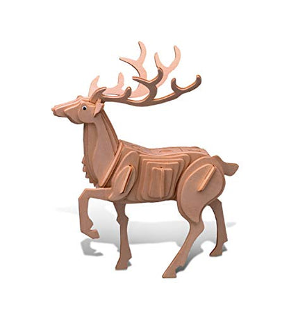 Puzzled Deer 3D Woodcraft Jigsaw Construction Puzzle Kit Model - 38 Pieces
