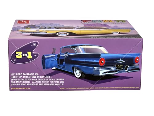 AMT 1957 Ford Fairlane Hardtop 3-in-1 1:25 Scale Model Kit