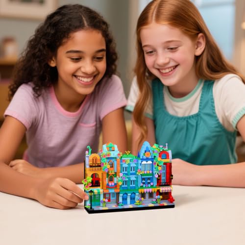 Micro Flower Street Architecture Building Toy for Teens & Adults, City Town House DIY Model, Mini Brick Building Blocks, Home Office Desk Decor, Collectible Display Gift for Men and Women