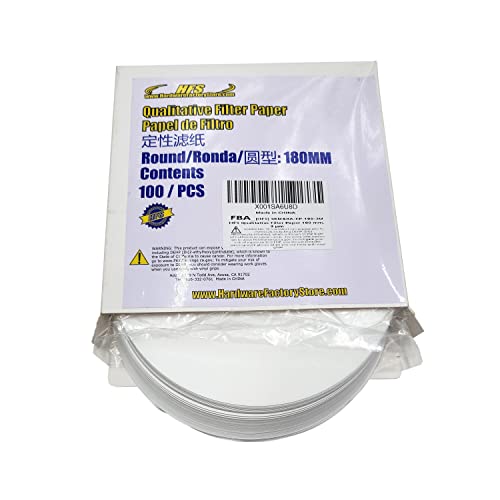 HFS(R) 180mm Ashless Qualitative Filter Papers Lab 100PCS Medium 11 um Round (180mm, 11um) - size: 180mm, style: 11um