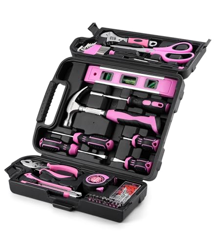 DOWELL 123-Piece Pink Home Repair Tool Kit for Women & Girls - size: 123PCS
