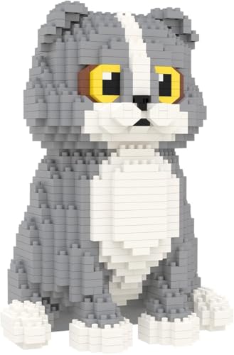 Larcele 985 Pcs Scottish Fold Cat Pet Micro Building Blocks Kids 8+ KLJM-05 - style: Scottish Fold