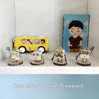 DEUXPER Mini Steampunk Robot Model Building Kit, Repairman Style - style: Repairman+Keychain