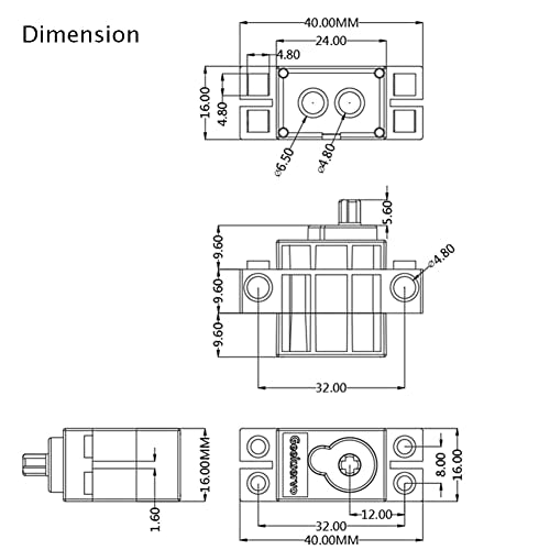 270 Degree Rotation Servo for Arduino Microbit Raspberry Pi Geekservo Compatible with Standard Building Blocks Support kittenblock makecode（Pack of 4）