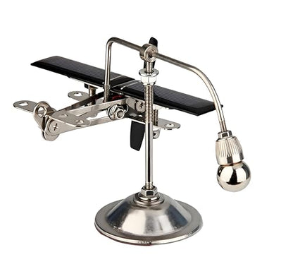 Sunnytech Solar Plane Aircraft Balancing Toy Black Propeller Kinetic Art Balance Toy Balancing Decompressive Science Home Office Toy for Desk Physics Toy Solar Car Decoration WJ155 - size: 6.10 in (W)* 3.35 in (H)