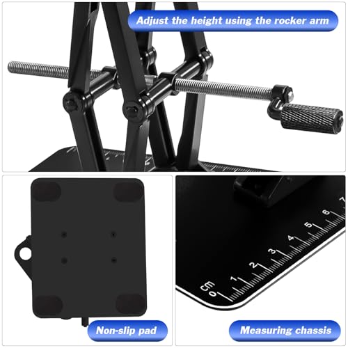 RC Car Work Stand w/Screw Tray for 1/8 1/10 1/12 Scale RC Cars, All Black - color: All Black