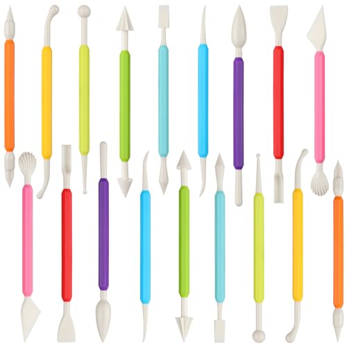 18PCS Clay Sculpting Tools, Double Head Air Dry Clay Carving Tools Kits for Beginners and Adults, Sculpting Tools for Clay Sculpey, Modeling Clay Ideal, Air Dry Clay and Shaping