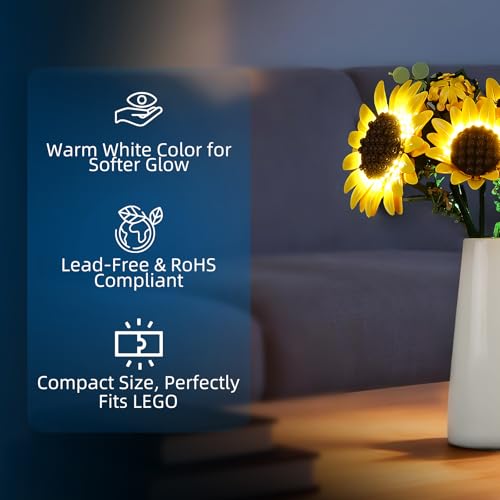 YEABRICKS LED Light for Lego-11502 Botanicals Sunflower Bouquet Building Blocks Model (Building Set NOT Included) - style: Only Light LEGO 11502 Sunflower Bouquet