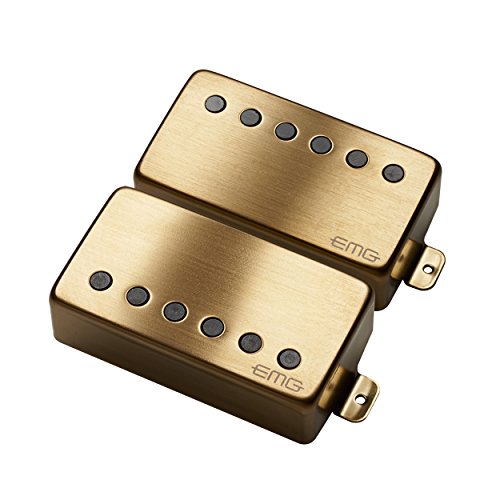 EMG JH James Hetfield Electric Guitar Pickup Set, Brushed Gold - color: Brushed Gold