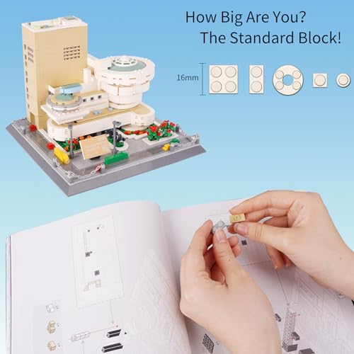 Oichy Building Blocks Set, 902PCS World Famous Architectural Model Kits Guggenheim Museum Toys Building Sets for Adults and Kids - color: Guggenheim Museum
