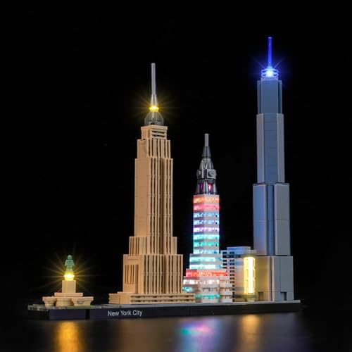 LED Lighting Compatible with LEGO Architecture New York City Skyline 21028，Light Kit Compatible with LEGO 21028, NOT Included The Model Set - JUST Lights