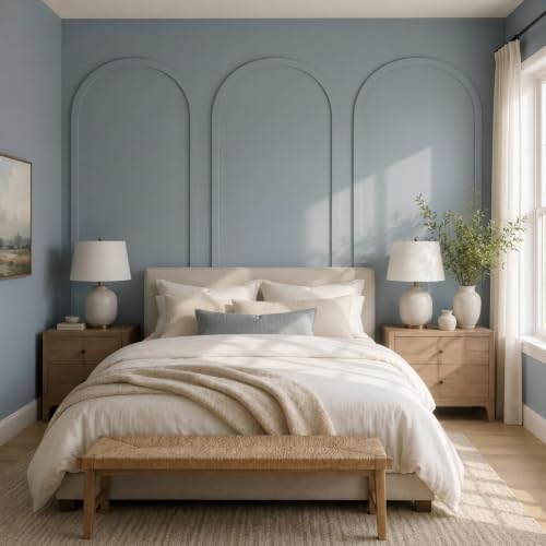 Nuanchu 94 x 29 Inches 3 Set Arch Mdf Board and Batten Wall Panel Kit - size: 79 x 29 Inches