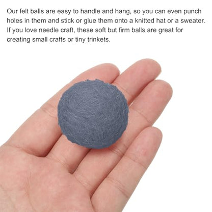 PATIKIL Wool Felt Balls Beads Wool Felting Pom 3.1cm 31mm Grey for Home Crafts Handcrafts Project DIY Pack of 10 - color: Grey
