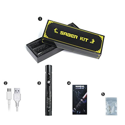 DAMIENSABER Upgrade RGB3.0 16 Sound Fonts Inner Core DIY Light Saber Electronics Kit Soundboard Infinite Color Smooth Swing Control Build Your Own Light Saber Kit