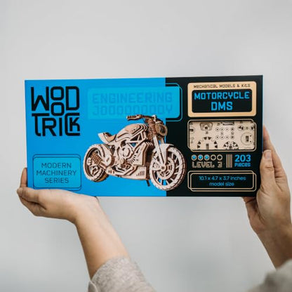 Wood Trick Motorcycle 3D Wooden Puzzles for Adults to Build