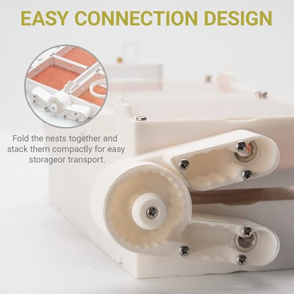 StackCore Stackable Series - White Habitat Combo (Flat Ant Nest) with Starter Tool Kit - size: White Habitat Combo