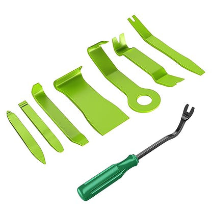 GOOACC 8PCS Auto Trim Removal Tool Kit No-Scratch - color: Green, size: 8PCS Trim Removal