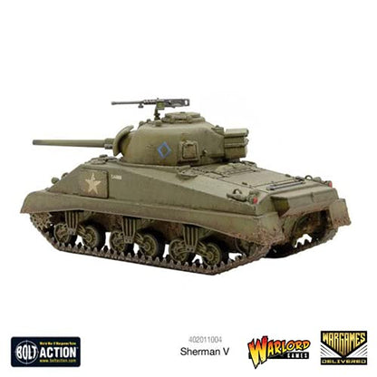 Wargames Delivered - Warlord Games Bolt Action Sherman Tank - British Army 28mm WWII Miniature Tank Set for Tabletop Wargaming - color: Sherman V