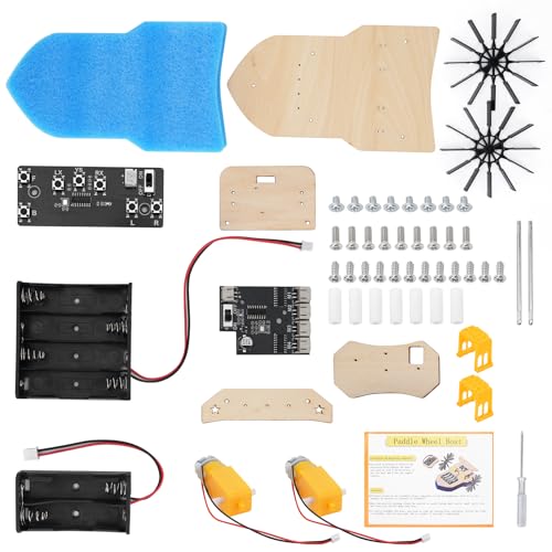 RC Boat, Building Kit for Kids Ages 8-12, Paddle Boat, STEM Science Kit for Boys & Girls