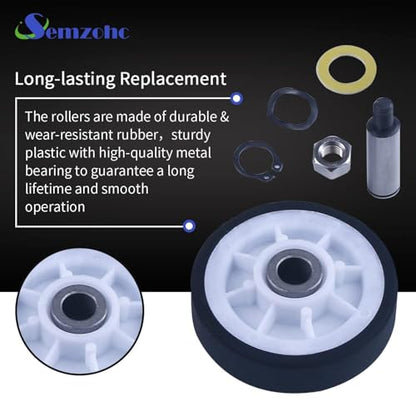 Dryer Repair Kit - 312959 Drum Belt, 303373K 12001541 Dryer Drum Roller Kit Fit for may-tag Dryer LDG8424AAE LDG9304AAM DE212 DE313 LDE8406ACE, LDE8406ACM, LDE8406ADE, LDE8410, LDE8410ACE